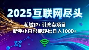 2025网创尽头王炸项目！私域 IP + 精准引流，新手小白在家躺赚日入 1000+-屈原聊项目