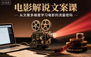 电影解说文案课，从文案多维度学习电影的流量密码-屈原聊项目