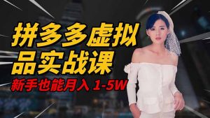 2025 拼多多虚拟品系统实战课，轻资产项目，可矩阵开工作室，新手也能…-屈原聊项目