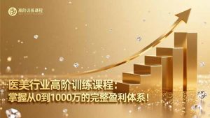 医美行业高阶训练课程：掌握从0到1000万的完整盈利体系！-屈原聊项目